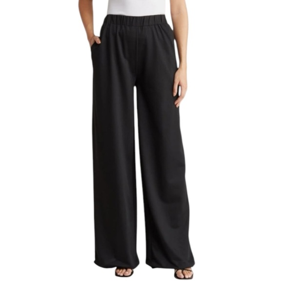 Black Wide-Leg Pant NWT Long Large - Picture 2 of 4